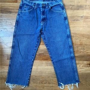 Mens Wrangler Jean Capris Cut Size 33 waist